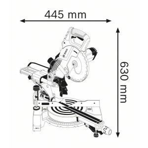 Торцовочная пила Bosch GCM 800 SJ 0.601.B19.000 схема