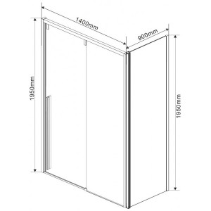 Душевой уголок Vincea Lugano 140x90 VSR-1L9014CL-1 параметры