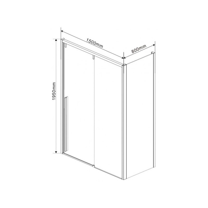 Душевой уголок Vincea Lugano 150x80 VSR-1L8015CL-1 параметры