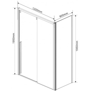 Душевой уголок Vincea Lugano 120x90 VSR-1L9012CGB-1 параметры