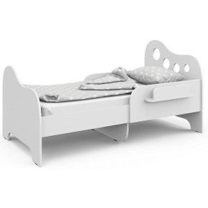 Кровать односпальная Pituso Asne 80x160 белый сбоку