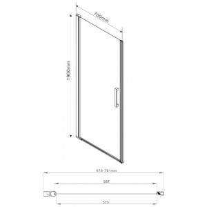 Душевая дверь Vincea Orta VPP-1O700CH-R параметры