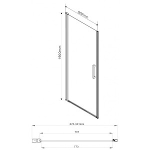 Душевая дверь Vincea Orta VPP-1O900CL параметры