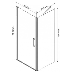 Душевой уголок Vincea Orta 80х80 VSR-1O8080CH-R параметры