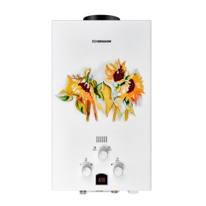 Проточный водонагреватель Edisson E 20 GD подсолнухи вид спереди