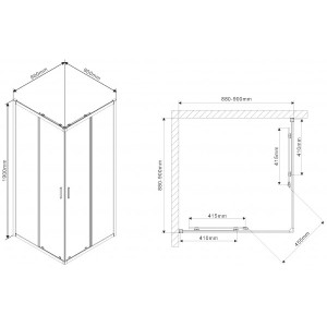 Душевой уголок Vincea Scala 90x90 VSS-2SC900CL параметры