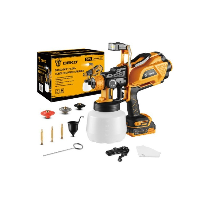 Краскопульт аккумуляторный Deko DKSG20K3 063-4021 комплект