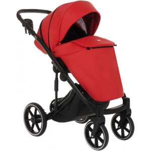 Универсальная коляска Pituso Bella 2в1 красный/черный с накидкой на ножки