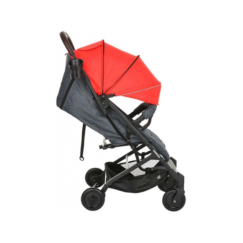 Прогулочная коляска Pituso Camino черный/красный опущенный капор
