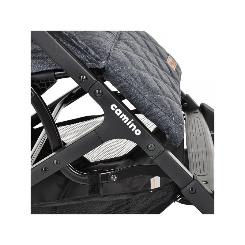 Прогулочная коляска Pituso Camino черный/красный подножка