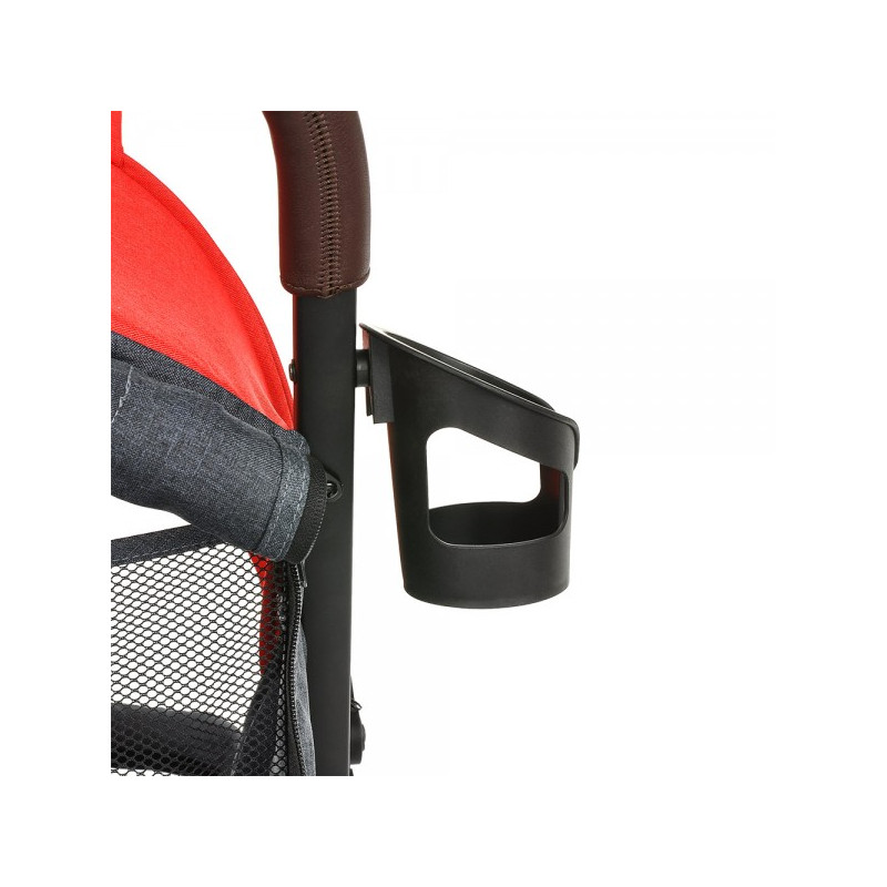 Прогулочная коляска Pituso Camino черный/красный подстаканник