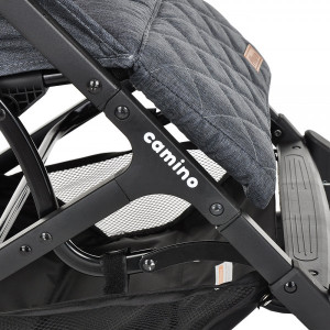 Прогулочная коляска Pituso Camino черный/красный подножка