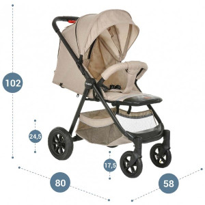 Прогулочная коляска Pituso Toledo Air капучино параметры