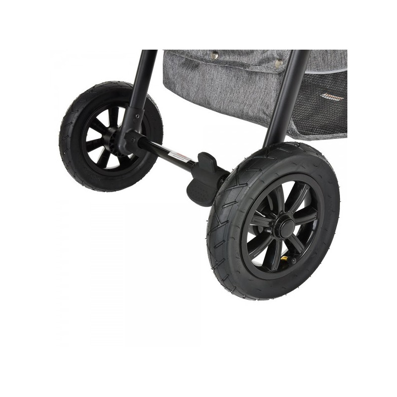 Прогулочная коляска Pituso Toledo Air серый металлик задние колеса
