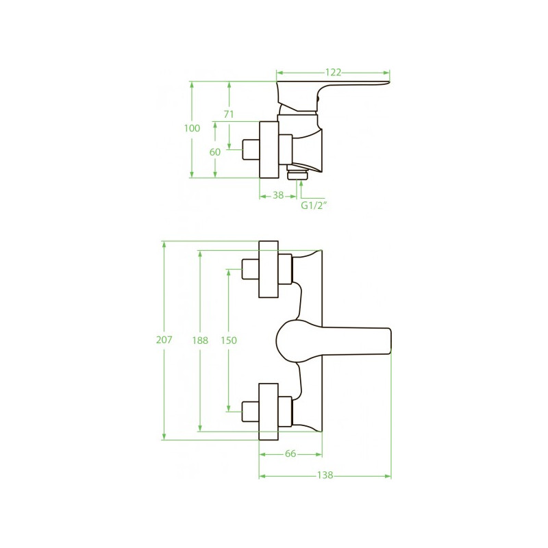 Смеситель Laveo Raila BLL 040D хром схема