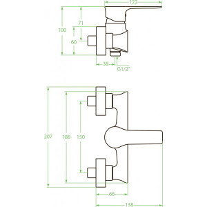 Смеситель Laveo Raila BLL 040D хром схема