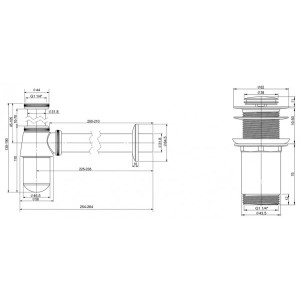 Сифон Wellsee Drainage System 182103002 с донным клапаном параметры