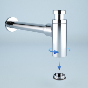 Сифон Wellsee Drainage System 182104002 (с донным клапаном) разборная конструкция