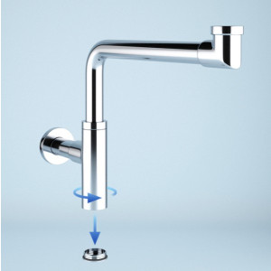 Сифон Wellsee Drainage System 182124002 (с донным клапаном) разборная конструкция