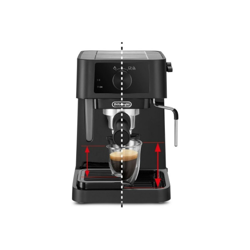 Кофеварка DeLonghi EC 230 BK регулируемая подставка