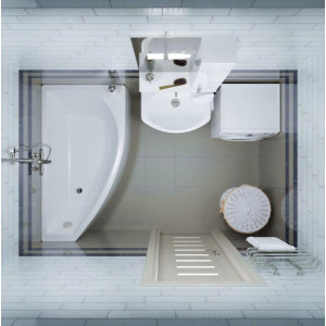 Ванна акриловая Triton Бэлла 140x75 L в интерьере