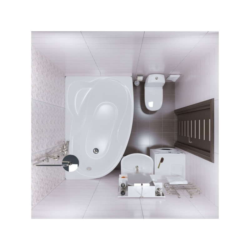 Ванна акриловая Triton Изабель 170x100 L в интерьере