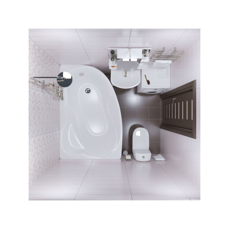 Ванна акриловая Triton Изабель 170x100 R в интерьере