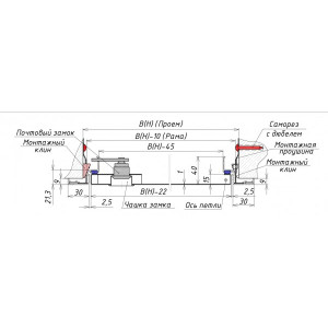 Люк Хаммер З 25-30 (с замком) схема