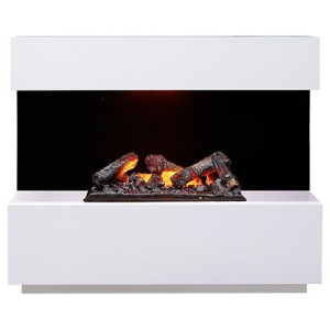 Портал Smolcom Kyoto C600 бьянко белый/черный с камином