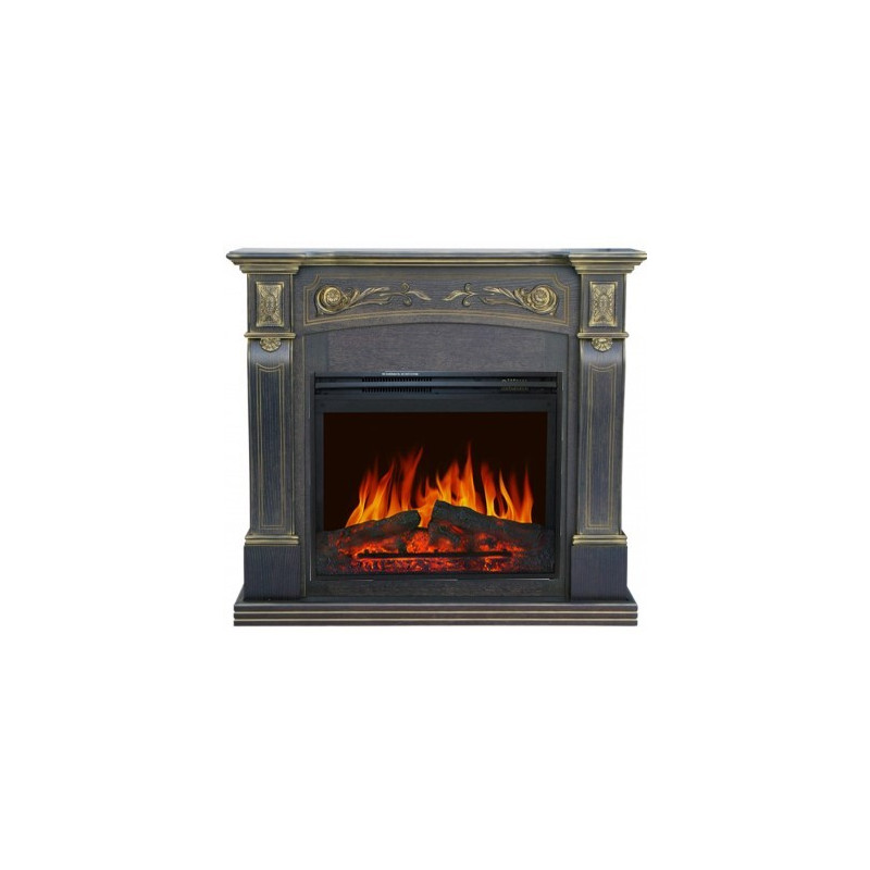 Портал Smolcom Turin MB/JUP/SYM26 темный орех/патина золото с камином