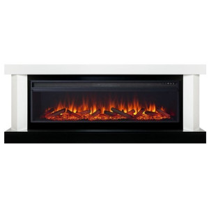 Портал Smolcom Yukon V60 бьянко белый/черный с камином