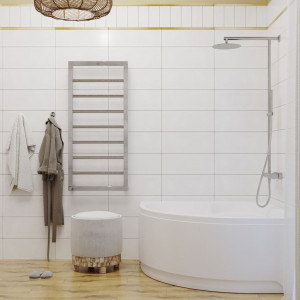 Ванна акриловая Triton Троя 150x150 (с каркасом) в интерьере