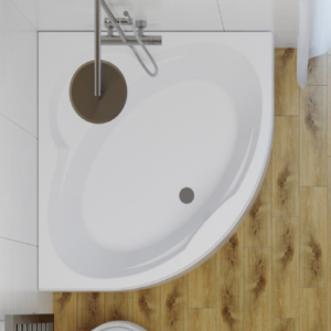 Ванна акриловая Triton Троя 150x150 (с каркасом, сифоном, экраном) вид сверху