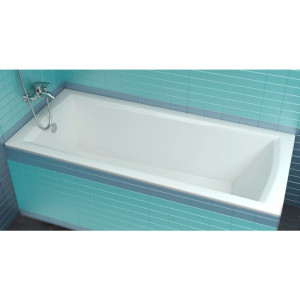 Ванна акриловая Ravak Domino Plus 170х75 (с ножками, сифоном) в ванной