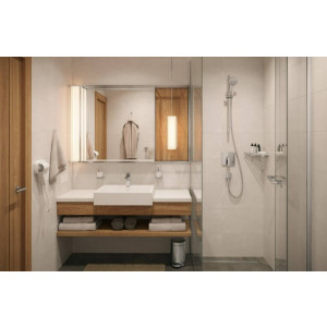 Мусорное ведро Hansgrohe AddStoris хром в интерьере