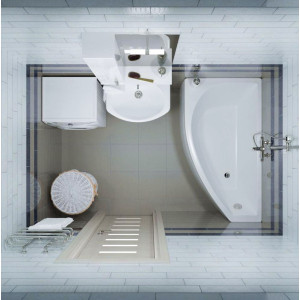 Ванна акриловая Triton Бэлла 140x76 R (с каркасом) вид сверху