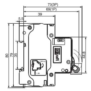 Выключатель автоматический DEKraft ВА-103 12269DEK схема