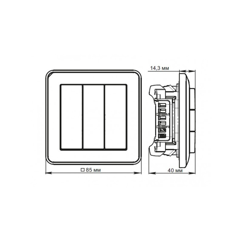Выключатель Schneider Electric W59 VS0510-351-6-86 черный бархат схема