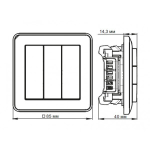 Выключатель Schneider Electric W59 VS0510-351-6-86 черный бархат схема
