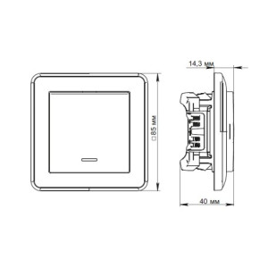 Выключатель Schneider Electric W59 VS110-153-6-86 черный бархат схема