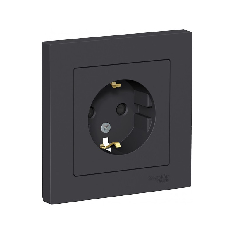 Розетка Schneider Electric Atlas Design ATN001044 карбон