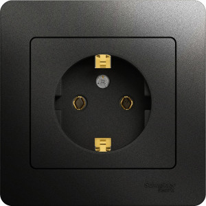 Розетка Schneider Electric Glossa GSL000742 антрацит