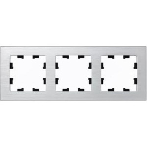 Рамка Schneider Electric Atlas Design Nature ATN312103 серебро вид спереди