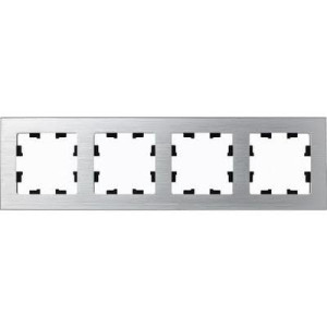 Рамка Schneider Electric Atlas Design Nature ATN312104 серебро вид спереди