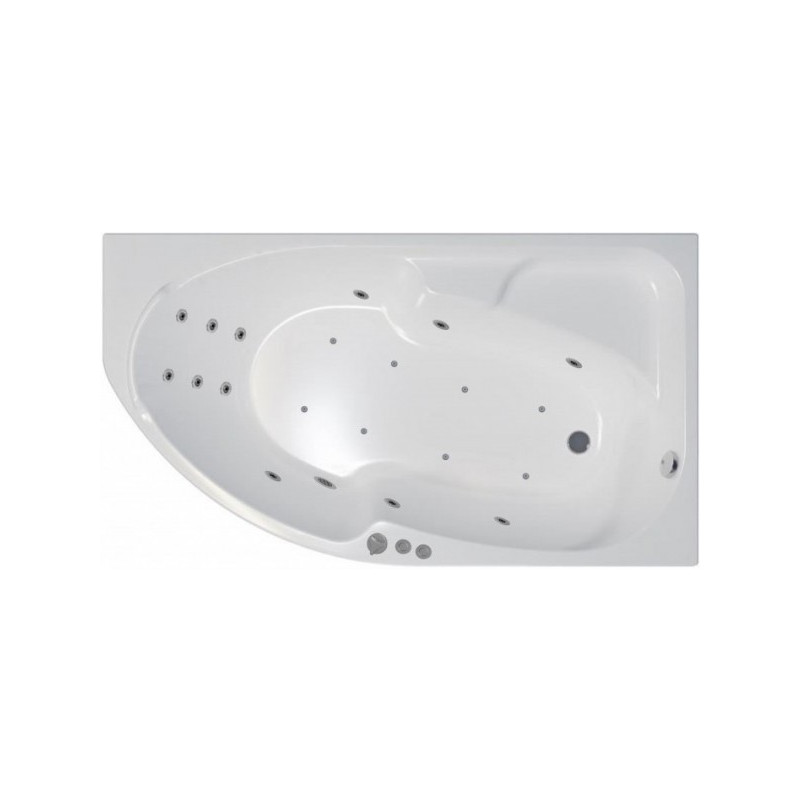 Ванна акриловая Triton София Люкс 170x95 R (с краном-переключателем, гидромассажем и аэромассажем)