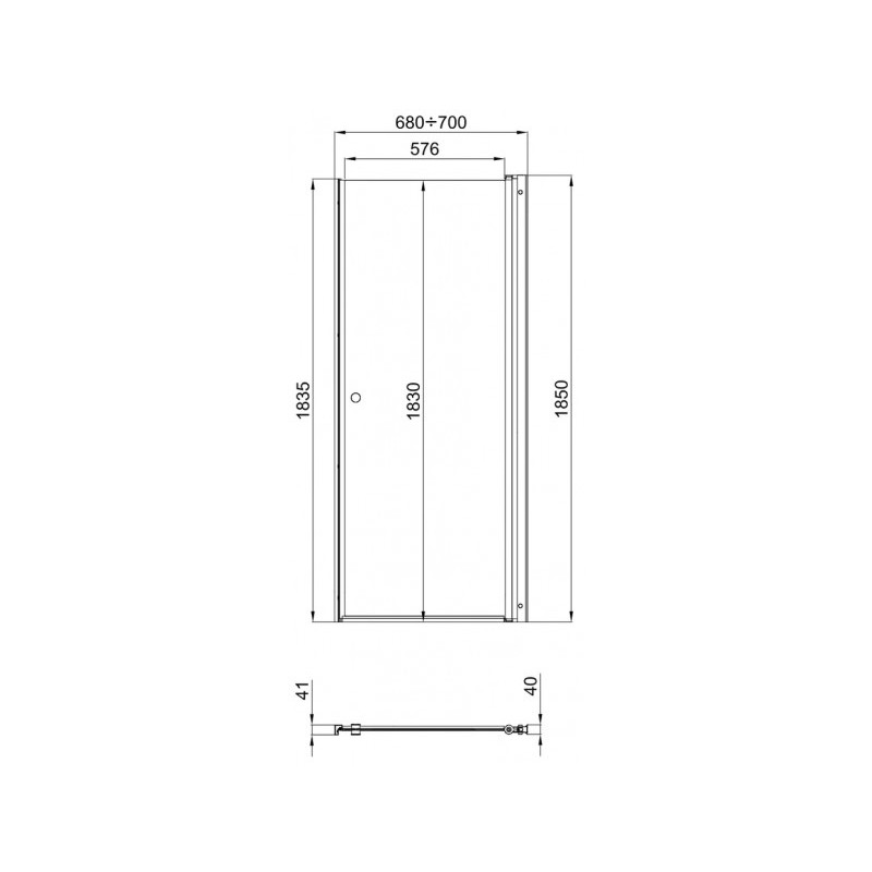 Душевая дверь Triton Уно 70 параметры