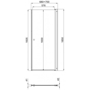 Душевая дверь Triton Уно 70 параметры