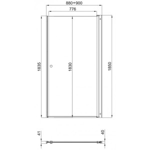 Душевая дверь Triton Уно 90 параметры
