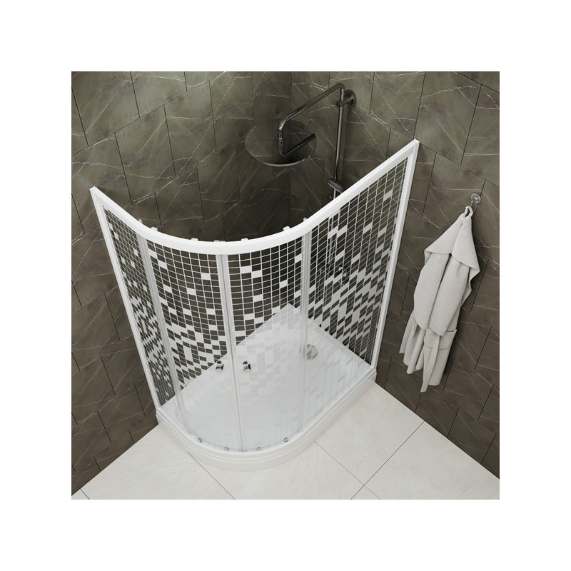 Душевой уголок Triton Коралл А1 120х80 R  вид сверху