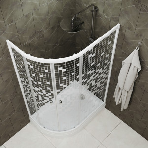 Душевой уголок Triton Коралл А1 120х80 R  вид сверху